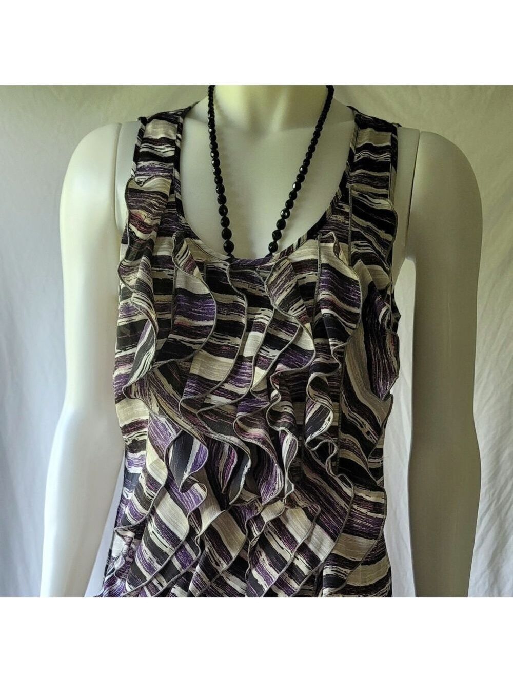 Michael Kors Ruffle Sleeveless Tank Top Size 8